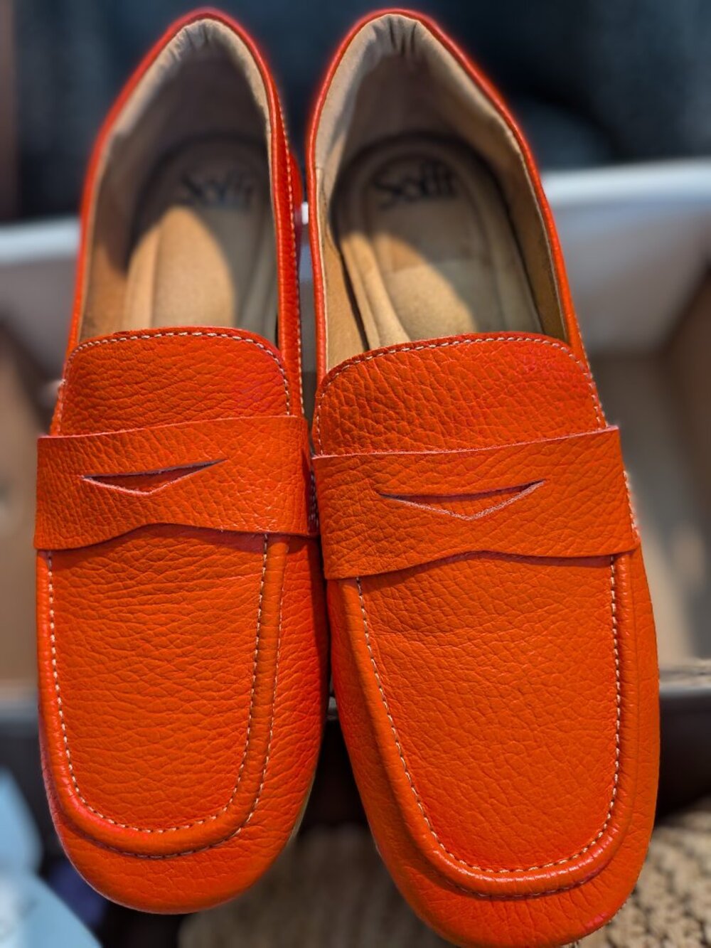 Women's Sofft Allie Leather Penny Loafers Shoes Sz 9 NEW